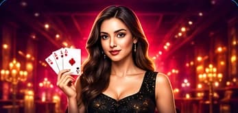 Card dealer at a casino table